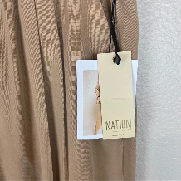 NATION LTD KHAKI DRESSY JOGGERS - Picture 8 of 8